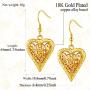 FindChic Vintage Indian Earrings for Women Ethnic Antique Carving Hollow Out Patterned Heart/Chili/Waterdrop/Moon Dangle Earrings for Girls, with Jewelry Box