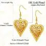 FindChic Vintage Indian Earrings for Women Ethnic Antique Carving Hollow Out Patterned Heart/Chili/Waterdrop/Moon Dangle Earrings for Girls, with Jewelry Box