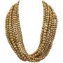 Gypsy Jewels 8 Row Layered Wood Beads Chunky Statement Necklace