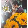 Sunflower Necklace Anklet bracelet Earrings Ring - S925 Sterling Silver Jewelry Heart Pendant For Women Girls You Are My Sunshine