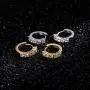 TOPGRILLZ 14K Gold Plated Iced Out Hypoallergenic Solitaire Cubic Zirconia Huggie Cartilage Cuff Hoop Earrings for Women and Men TOPGRILLZ 14K Gold Plated Iced Out Hypoallergenic Solitaire Cubic Zirconia Huggie Cartilage Cuff Hoop Earrings for Women and Men