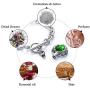 Feather Mother Heart Cremation Urn Bracelet Memorial Ashes Keepsake Chain Bracelets Ash Holders Jewelry