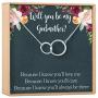 Dear Ava Godmother Necklace: Godmother Gift, Godmother Proposal, Fairy Godmother, 2 Asymmetrical Circles (Silver-Plated-Brass, NA)