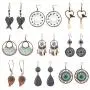 9 Pairs Vintage Boho Earrings Traditional Hollow Bohemian Retro Geometric Drop Dangle Earring Set for Womens Girls 9 Pairs Vintage Boho Earrings Traditional Hollow Bohemian Retro Geometric Drop Dangle Earring Set for Womens Girls