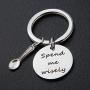 HOLLP Spoon Theory Jewelry Spoonie Keyring Gift for Her Spend Me Wisely Spoon Charm Keychain Chronic Illness Jewelry Chronic Fatigue Self Care Awareness Jewelry