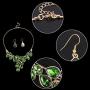 EVER FAITH Womens Austrian Crystal Bridal Waterdrop On The Branch Necklace Earrings Set