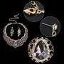 EVER FAITH Womens Austrian Crystal Flower Cluster Teardrop Necklace Earrings Set EVER FAITH Womens Austrian Crystal Flower Cluster Teardrop Necklace Earrings Set