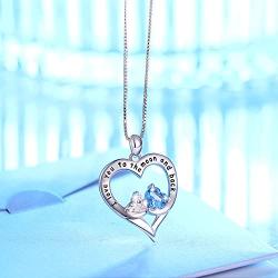 Sterling Silver Mother and Child Sister Forever Love Heart Pendant Necklace Bangle Bracelet for Mothers Day Gift