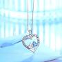 Sterling Silver Mother and Child Sister Forever Love Heart Pendant Necklace Bangle Bracelet for Mothers Day Gift