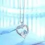 Sterling Silver Mother and Child Sister Forever Love Heart Pendant Necklace Bangle Bracelet for Mothers Day Gift