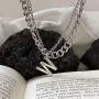 HXQ Multilayer Letter Lock Pendant Necklace Chain Punk Multilayer Choker Necklace for Women Man Girls HXQ Multilayer Letter Lock Pendant Necklace Chain Punk Multilayer Choker Necklace for Women Man Girls