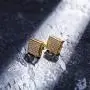 14K Gold Plated 925 Sterling Silver Iced out XL Large Square Screw Back Hypoallergenic Stud Earrings for Men and Women 14K Gold Plated 925 Sterling Silver Iced out XL Large Square Screw Back Hypoallergenic Stud Earrings for Men and Women