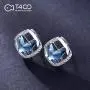 T400 925 Sterling Silver Blue Butterfly Crystal Pendant Necklace Dangling Stud Earrings Jewelry Set Birthday Gift for Women Girls T400 925 Sterling Silver Blue Butterfly Crystal Pendant Necklace Dangling Stud Earrings Jewelry Set Birthday Gift for Women Girls