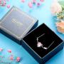 Sllaiss Made with Swarovski Crystal Pendant Infinity Love Heart Jewelry Purple Arrow Necklace Gift for Mother Day Girlfriend