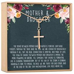 Mother & Daughter Necklace - Gift ideas, Heartfelt Card & Jewelry Gift for Birthday, Holiday, Mothers Day Gift, Gifts for Mom, Christmas present and more