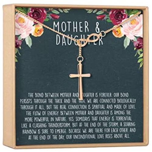 Mother & Daughter Necklace - Gift ideas, Heartfelt Card & Jewelry Gift for Birthday, Holiday, Mothers Day Gift, Gifts for Mom, Christmas present and more