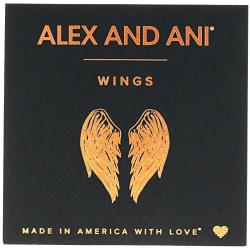 Alex and Ani ''Path of Symbols'' Wings Set of 2 Expandable Wire Bangle Charm Bracelet
