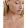 Mariell Ultra Dainty 10.5mm Cubic Zirconia Round Halo Necklace and Stud Earrings Set Plated in 14K Gold