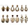 6 Pairs Assorted Dangling Gold metal Earrings Jewelry Best Gift for Women and Girls(Factory direct sales)