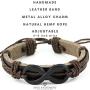 Leather Wrap Infinity Bracelet for Men Women Unisex Jewelry