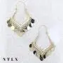 NTLX Boho Coin Dangle Hoop Earrings - Bohemian Chandelier Charm Earrings for Women - Lightweight Gold/Silver Disc Drop Statement Jewelry - Round or V Shape - Includes Gift Box NTLX Boho Coin Dangle Hoop Earrings - Bohemian Chandelier Charm Earrings for Women - Lightweight Gold/Silver Disc Drop Statement Jewelry - Round or V Shape - Includes Gift Box