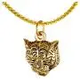Xusamss Punk Rock Stainless Steel Animal Tiger Head Tag Pendant Charm Necklace