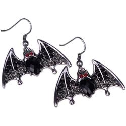 YACQ Womens Bat Dangle Earrings - Halloween Costume Accessories Jewelry - Lead & Nickle Free - 1-1/2 L X 1-1/2 W Inches