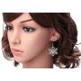 Szxc Womens Crystal Snowflake Dangle Earrings - Ultra Light - 2 Inch Long - Christmas Holiday Jewelry