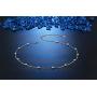 Gapudt S925 Sterling Silver Stars Moon Beads Choker Dainty Necklace for Women Jewelry