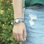Silver Shell Bracelet Ocean Bead Bracelet Bohemian Wrap Bracelet Leather Cuff Bracelet Cross Braided Bracelet Boho Jewelry for Women Teen Girls