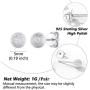 Silvora Sterling Silver Stud Earrings for Women, Minimalist Heart/Star/Moon/Bar/Circle/Ball Thin Earrings Gift, Simple Stud Earring Set for Girls (Send Gift Box)