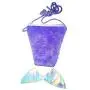 GOEXPLAK 6-Piece Princess Dress Up Game Jewelry Gift Box Set Sequins Mermaid Tail Coin Purse Necklace Bracelet Ring Pearl Earrings Gifts for Girls (Dream Purple Tail)