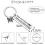 ENSIANTH Friend Inspiring Gift Butterfly Memorial Keychain Strong Encouragement Gift Faith Keychain