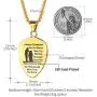 FaithHeart Shield of Faith Ephesians 6:16-17/Ephesians 6:10 Pendant Necklace Stainless Steel Joshua 1:9 Cross Amulet Necklace, Customize Available (Send Brand Box)