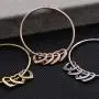 MyNameNecklace Personalized Bracelet Bangle with Heart Pendants - Custom Made Multiple Pendant Jewelry Wife Women