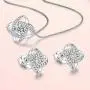 Jewlpire Love Knot Necklace for Women - 18K White Gold Plated Sterling Silver Cubic Zirconia Pendant Necklace - Best gift for your lover Jewlpire Love Knot Necklace for Women - 18K White Gold Plated Sterling Silver Cubic Zirconia Pendant Necklace - Best gift for your lover
