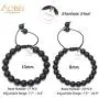 2PCS Gemstone Beaded Couple Bracelet 8MM/10MM Round Beads Healing Reiki Macrame Adjustable Jewelry for Men Women by Aobei 2PCS Gemstone Beaded Couple Bracelet 8MM/10MM Round Beads Healing Reiki Macrame Adjustable Jewelry for Men Women by Aobei