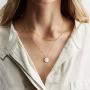 Befettly Hand Gestures Pendant Necklace 14K Gold Plated Personalized Disk Friendship Cute Necklace for Women