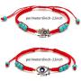 yfstyle Evil Eye Bracelets Good Luck Red String Kabbalah Bracelet for Men Women Hamsa Bracelet with Crystal Turquoise Charms Adjustable Protection Bracelet Gift for Boys Girls Pack of 2 Pcs