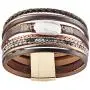 GelConnie Baroque Pearl Leather Cuff Bracelet Multi Strand Wrap Bracelets Magnetic Bohemian Bracelet for Women, Wife, Sister
