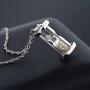 Gem Stone King 925 Sterling Silver Genuine Diamond Dust Hourglass Pendant Necklace (0.50 Ct, With 18 Inch Chain)