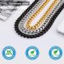 Jewelry Kingdom 1 Necklace and Bracelet for Men and Women 18K Gold Chain Cuban Link Chain for Mens Jewelry, Necklace for Women, Top 316L Stainless Steel, 7-3inches Long and 6-12MM Wide Optional
