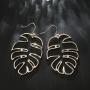 JOYID Monstera Leaf Dangle Earrings Bohemia Palm Leaves Drop Earrings Jewelry for Women Girls