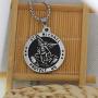 enhong St Michael Necklace Vintage Stainless Steel The Archangel Pendant with Chain