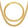 U7 Men Women 18K Gold Plated Necklace with Gift Box 18KGP Stamp Hip Hop Jewelry 4 Colors 6MM-9MM Wide Snake Curb Link Chain,Length 18 Inch-32 Inch,Custom Text Engravable