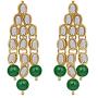 Aheli Kundan Pearl Long Multi Layered Necklace Earrings Set Indian Wedding Jewelry for Women