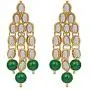 Aheli Kundan Pearl Long Multi Layered Necklace Earrings Set Indian Wedding Jewelry for Women