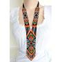 Handmade Long Necklace with Earrings Set Native American Seed beaded Style S58 8