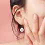 Jilyedoy Ear Ringing Aretes De Plata 925 Jewelry For Women Disco Crystal Ball Earrings 8mm/10mm/12mm With A Gift Box