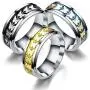 JAJAFOOK Women Men Fashion Simple Style Stainless Steel Butterfly Rings Jewelry,Size 6-13